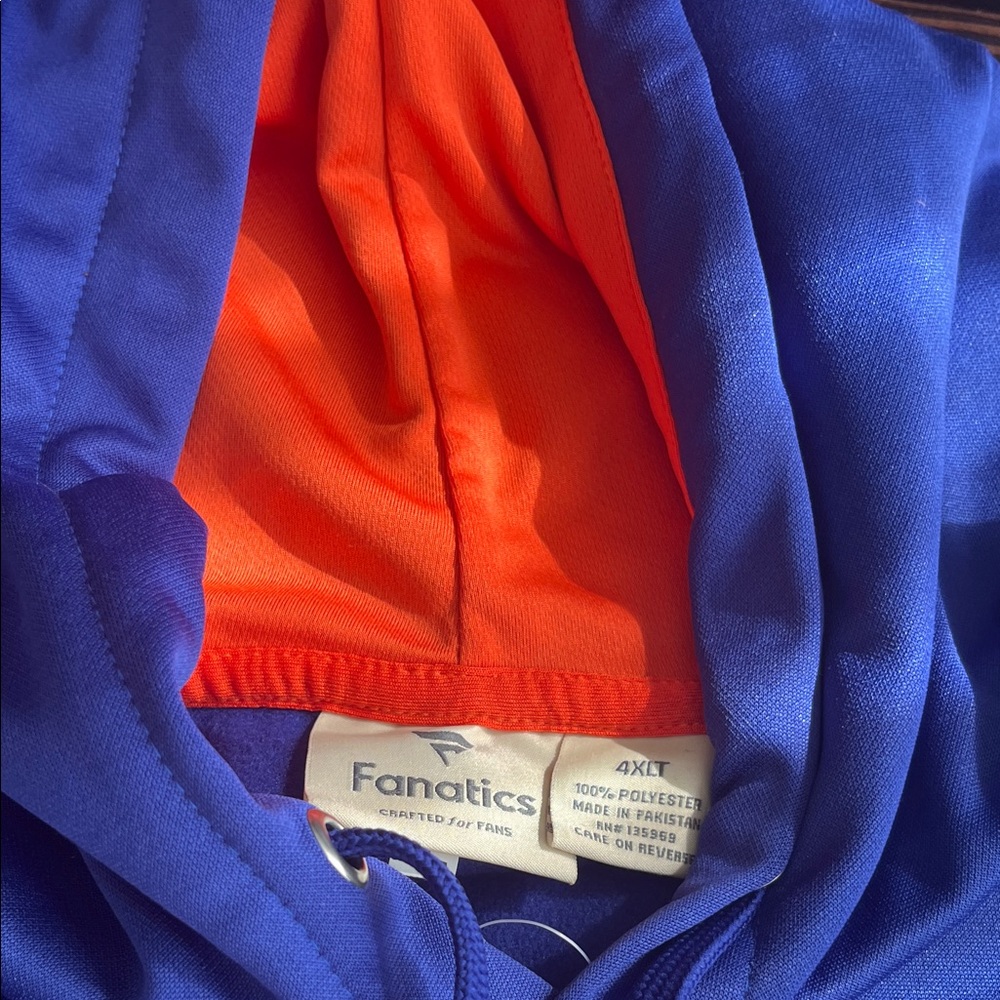 Fanatics Blue and Orange New York Zip-Up Sweater - Picture 2 of 4
